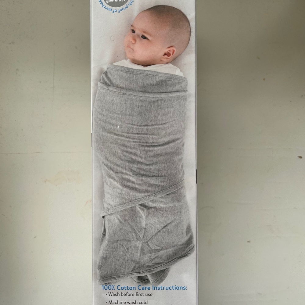 Miracle Blanket Swaddle Solid Heather Gray 100% Cotton New in Box